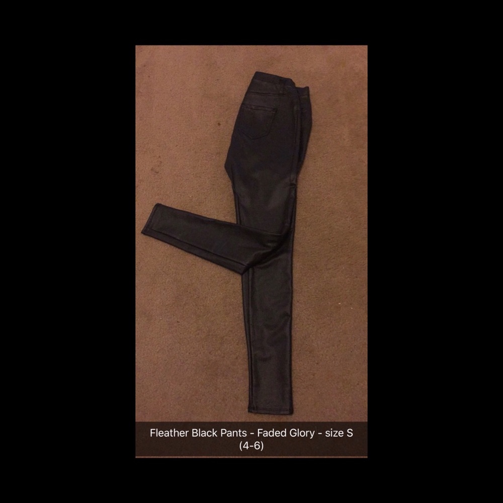 Faux leather pants